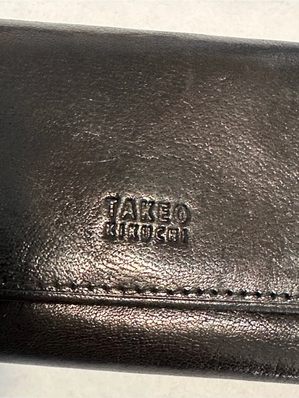 Takeo Japan Black Leather Key & Card Organizer